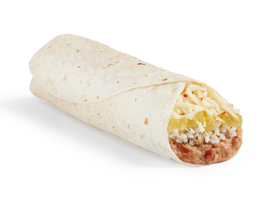 Spicy Jack Beans, Rice, & Cheese Burrito
