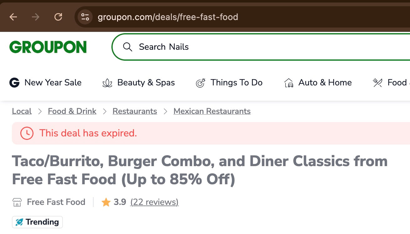 Groupon Redemption