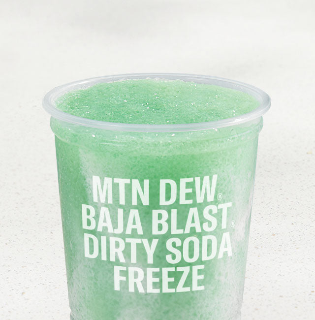MOUNTAIN DEW  BAJA BLAST dirty soda Freeze