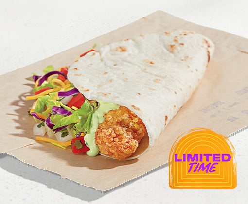 Avocado Ranch Crispy Chicken Soft Taco