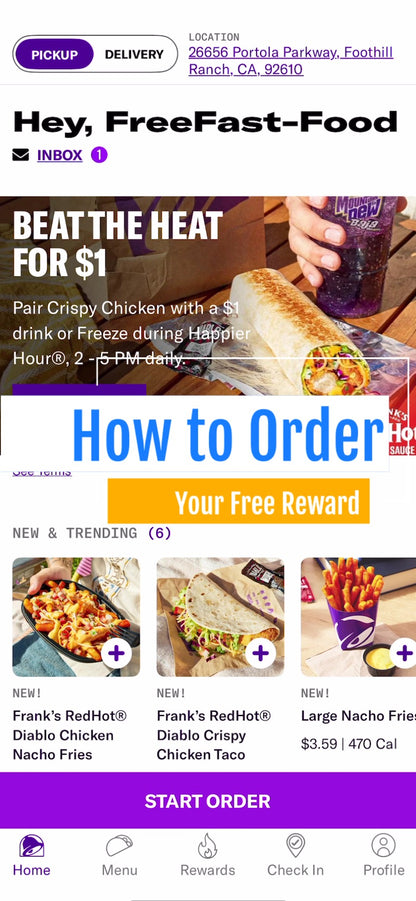 Taco Bell Rewards - Free Taco 🌮 or Burrito 🌯