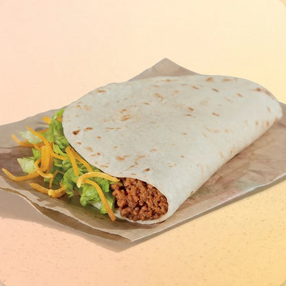 Seasoned Beef Stuffed Soft Taco