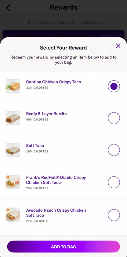 Taco Bell Rewards - Free Taco 🌮 or Burrito 🌯